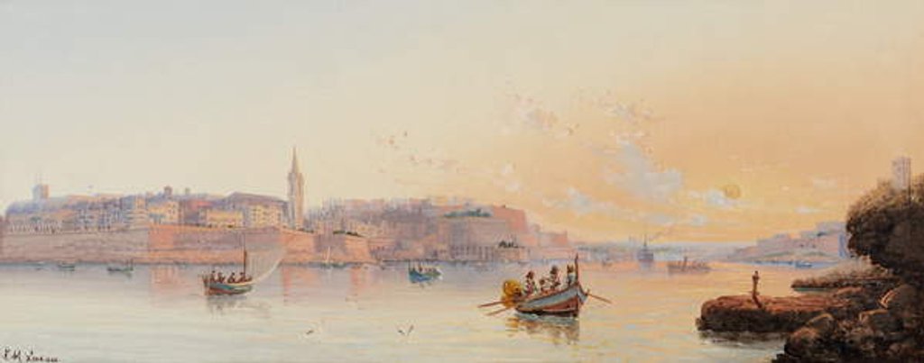 Detail of Marsamxett Harbour, Valletta, Malta by Luigi Maria Galea