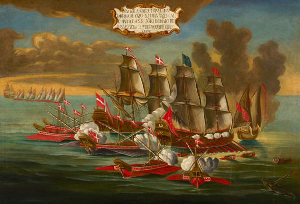 Detail of Capture of a Turkish Ship by Galleys and Ships of the Order under the Command of Fleurigny, off Tripoli by Maltese School