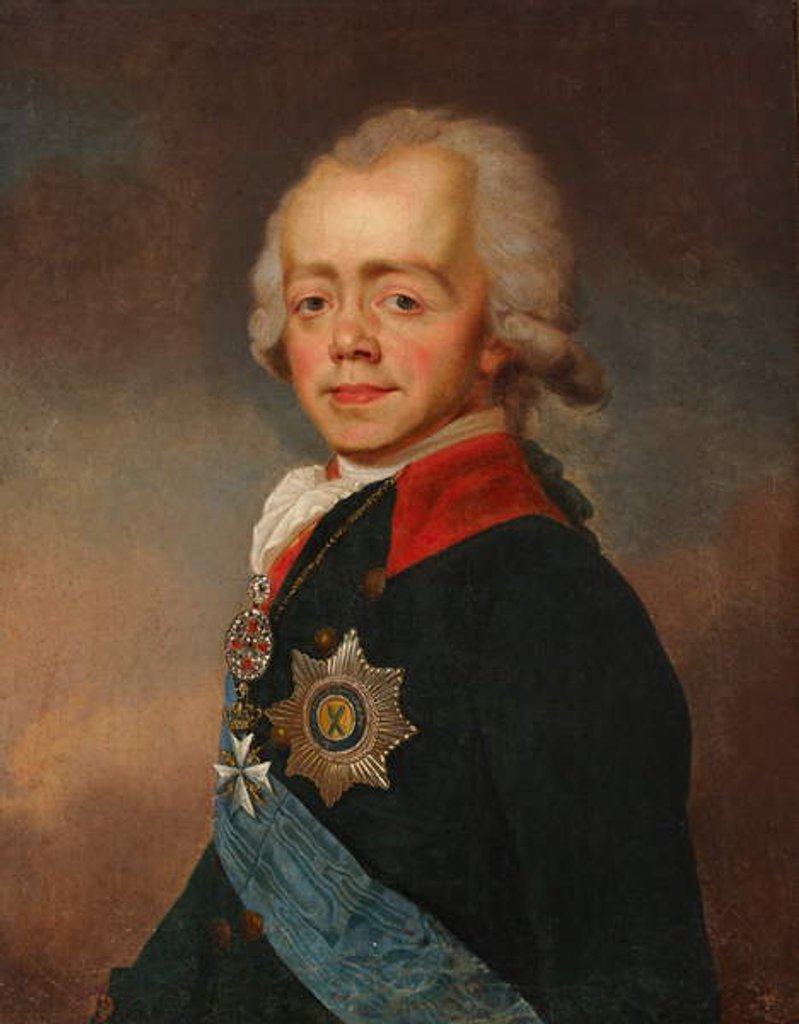 Detail of Tzar Paul I, c.1800 by Jean Louis Voille