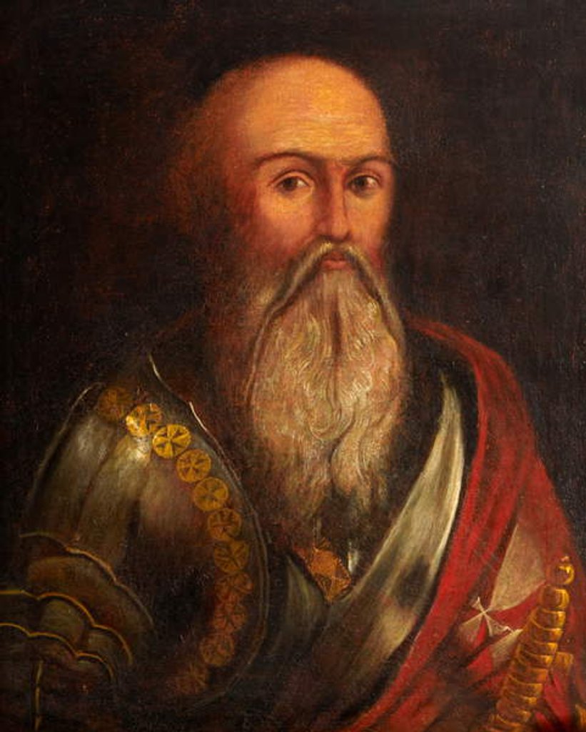 Detail of Grand Master Jean de Lastic by Maltese School