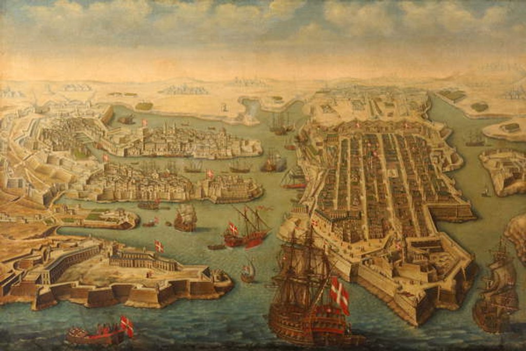 Detail of Valletta and the Three Cities by Maltese School