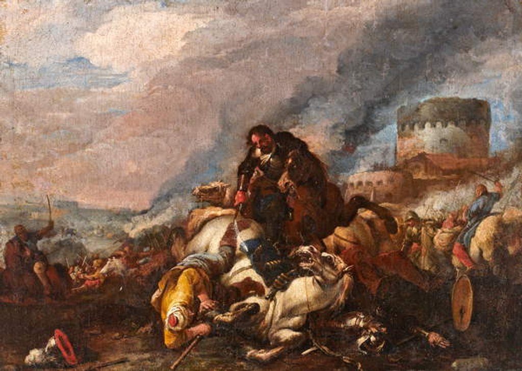 Detail of Battle between Knights and Turks by Il Borgognone