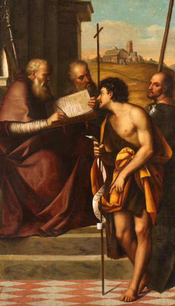 Detail of St John the Baptist, St John Chrysostom, St John the Evangelist and St Theodore by Sebastiano del (c.1485-1547) (after) Piombo