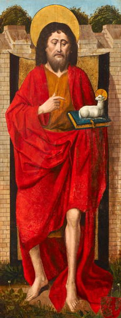 Detail of St. John the Baptist, exterior panel of the Weston Triptych, c.1480 by Rogier van der Weyden