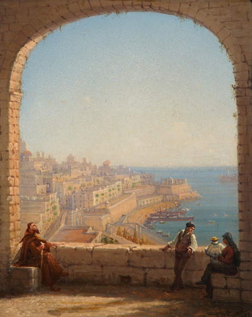 Detail of Fort St Elmo, Valletta, 1887 by Giancinto Gianni