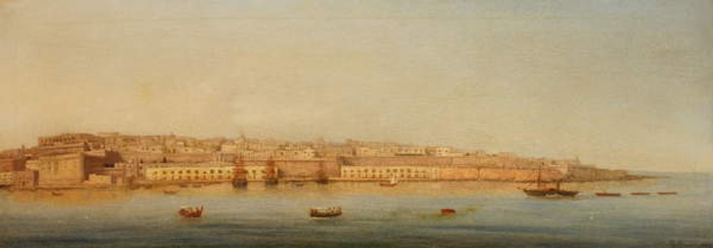 Detail of Grand Harbour, Valletta, 1869 by Giancinto Gianni
