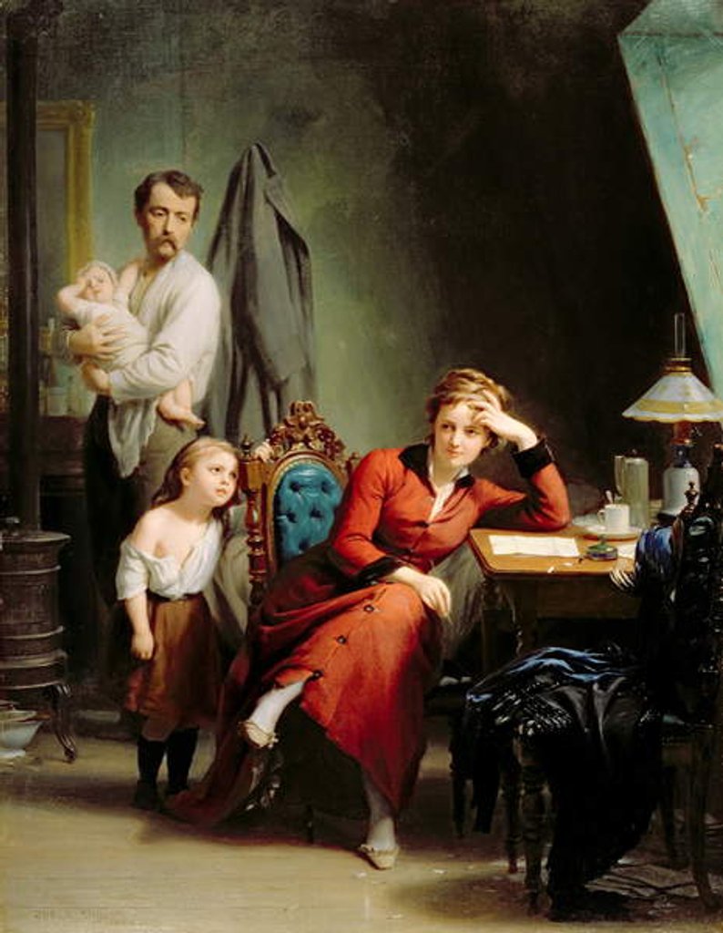 Detail of The Poetess by Fritz Zuber-Buhler