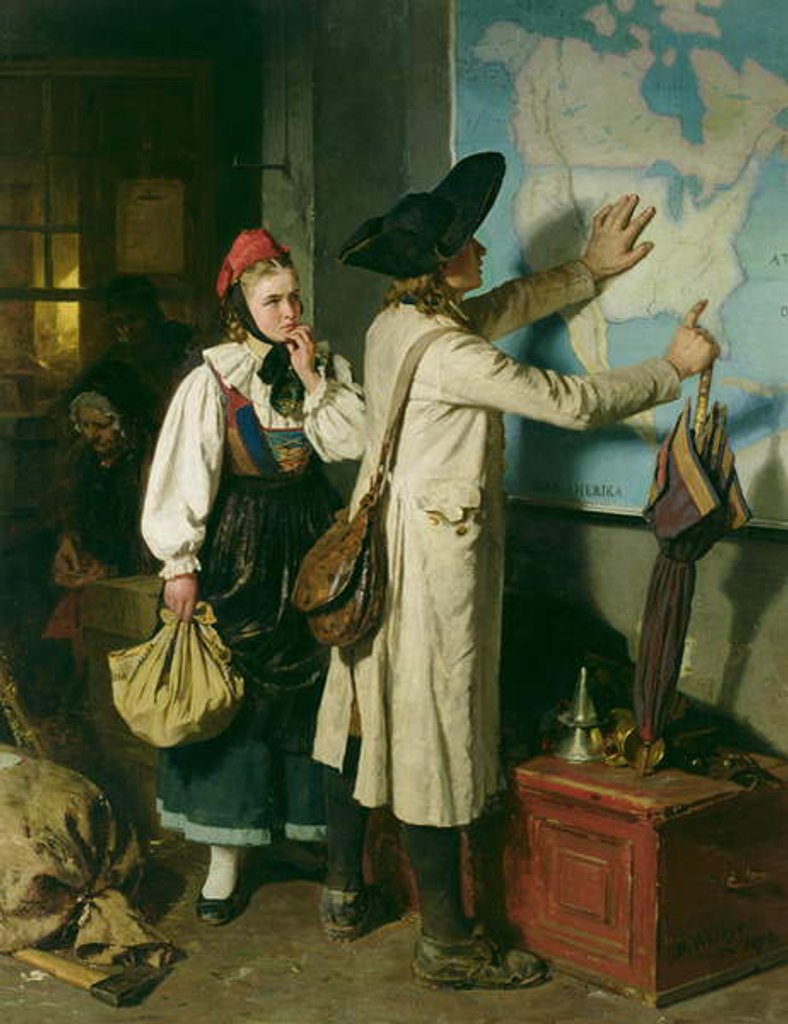 Detail of The Emigrants by Berthold Woltze