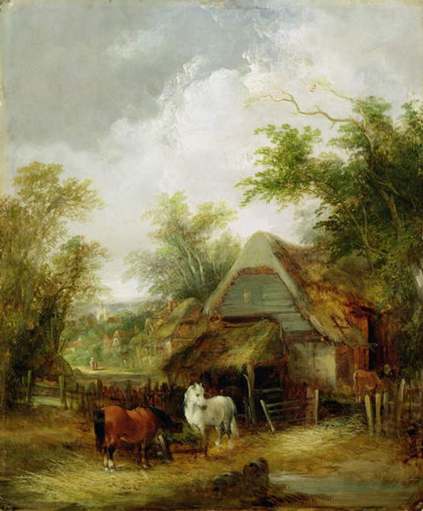 Detail of Farmyard Scene by William Snr. Shayer