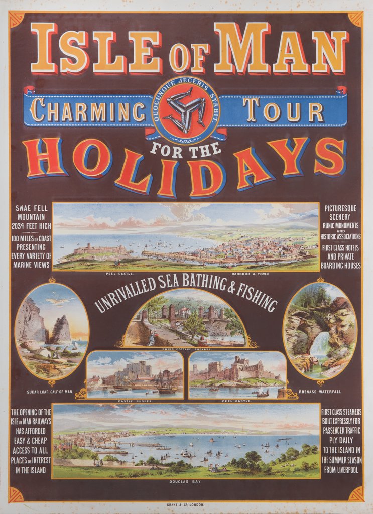 Detail of Isle of Man for the Holidays. Charming Tour. Unrivalled Sea Bathing & Fishing by Unknown