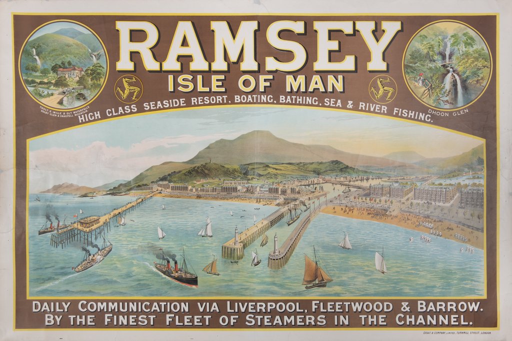 Detail of Ramsey Isle of Man High Class Seaside Resort, Boating, Bathing... by Unknown