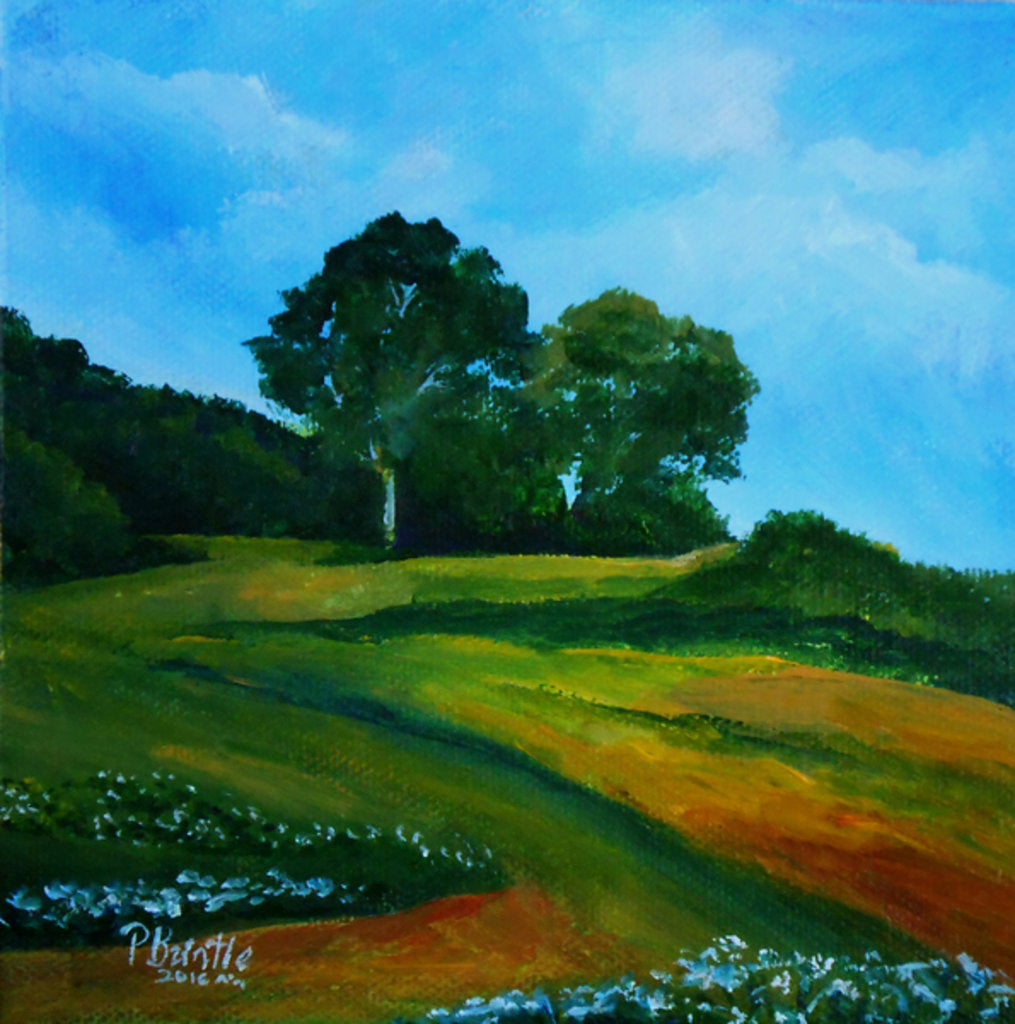 Detail of Bleuets vers Thiotte, 2016 by Patricia Brintle