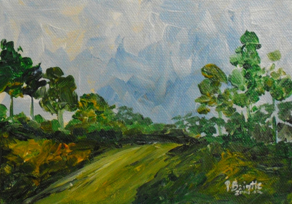 Detail of Down the hill, 2014 by Patricia Brintle