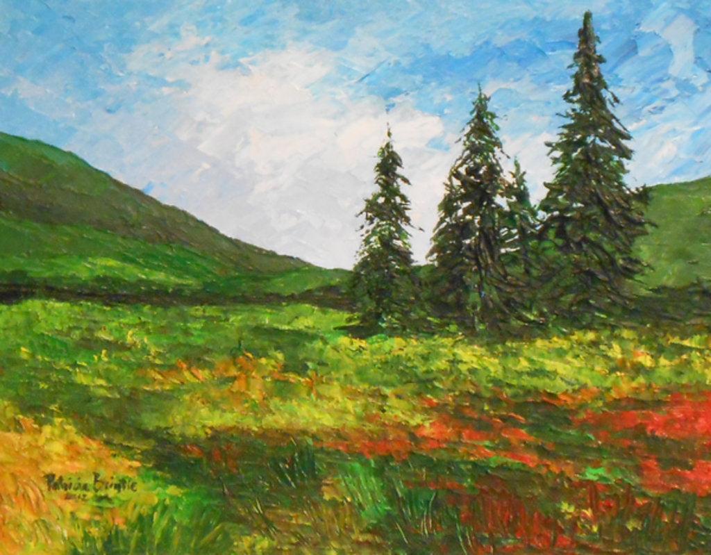 Detail of Down the valley, 2012 by Patricia Brintle