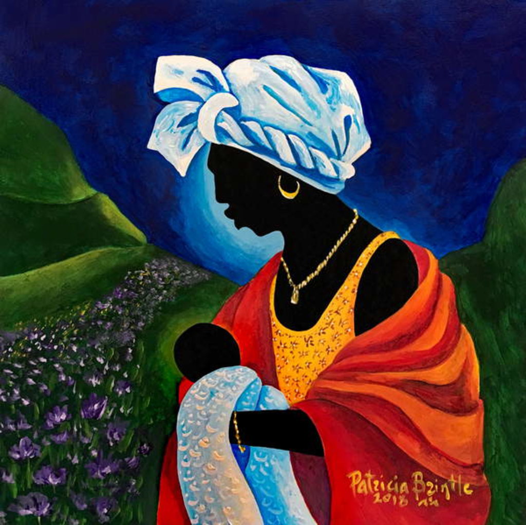 Detail of Madonna and Child - Lilly Field, 2018 by Patricia Brintle