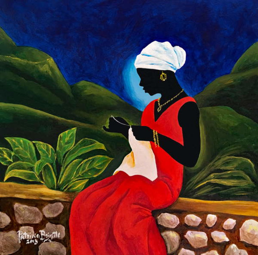 Detail of A stitch in time, 2018 by Patricia Brintle