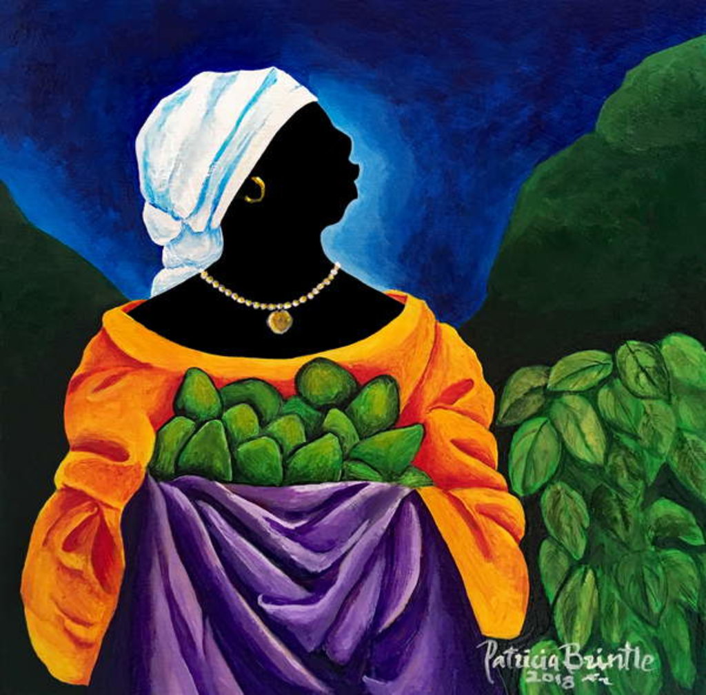 Detail of Avocados galore, 2018 by Patricia Brintle