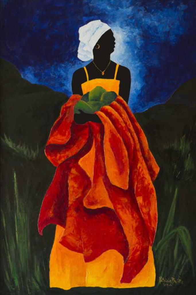 Detail of Season avocado fuente, 2015 acrylic on canvas by Patricia Brintle