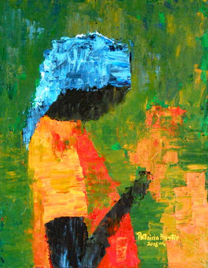 Detail of Flowers in hand, 2016 by Patricia Brintle