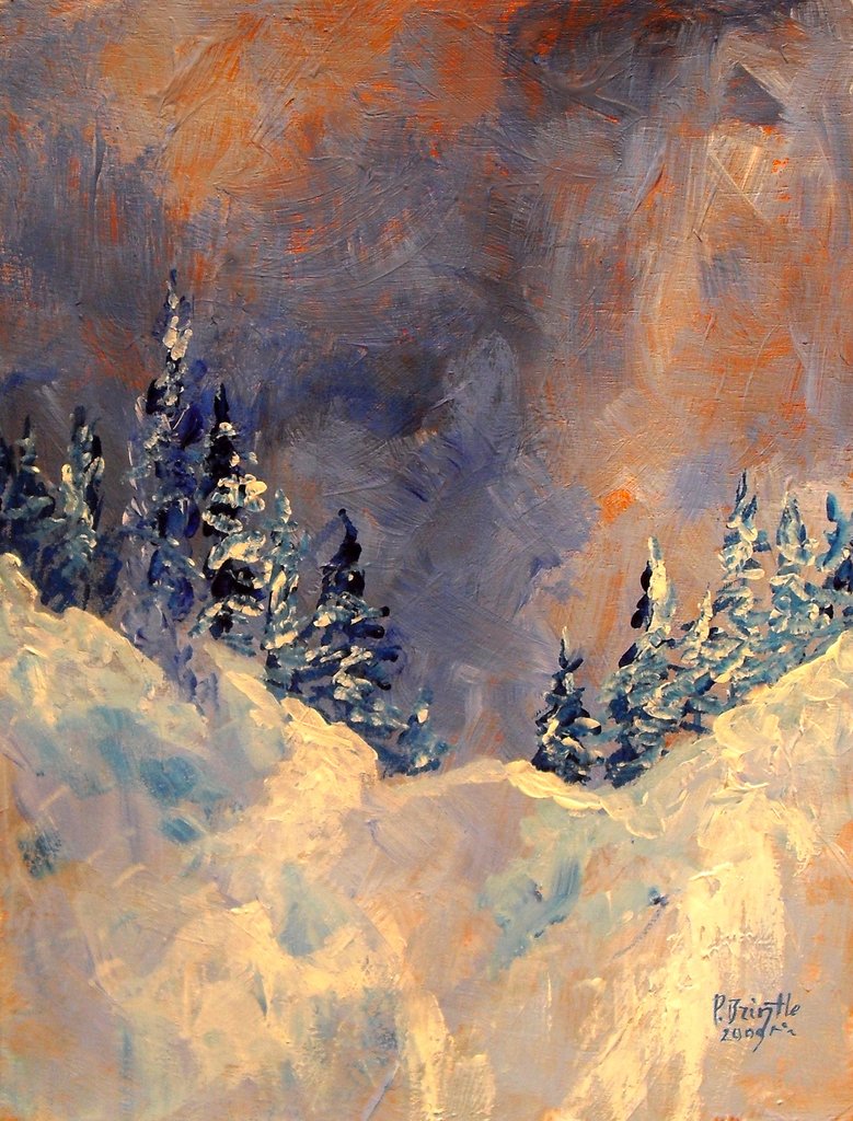 Detail of Mist on the Snow Peak, 2009 by Patricia Brintle