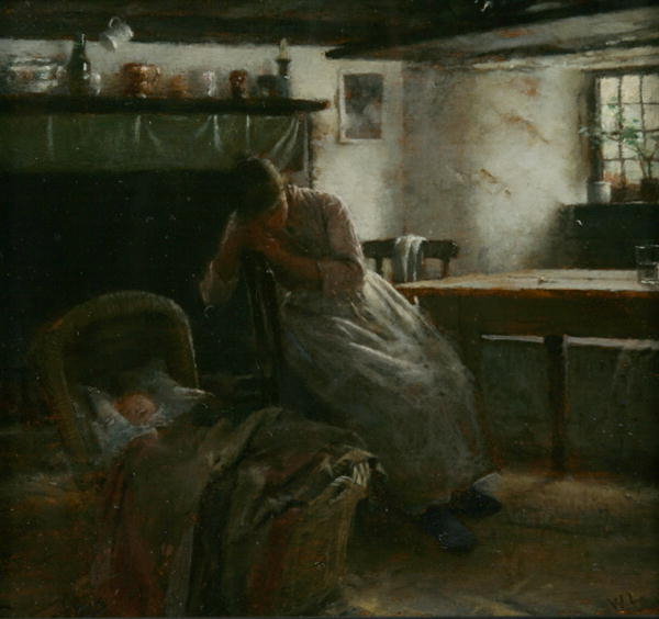 Detail of Daydreams, or 'Maternity' by Walter Langley
