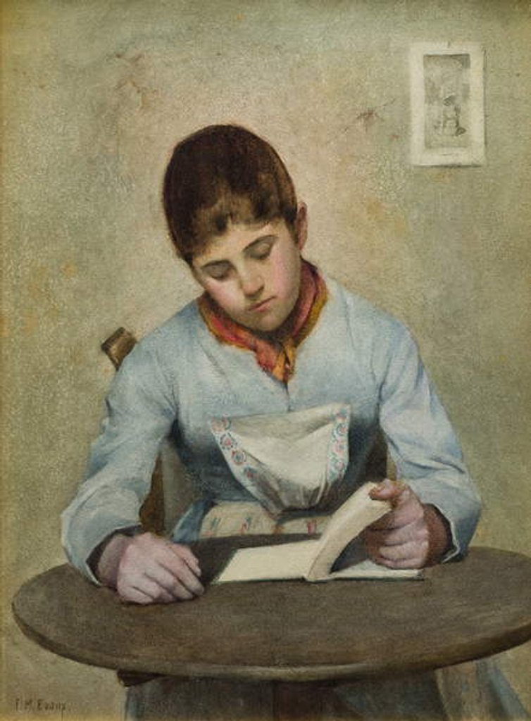 Detail of Girl Sitting Reading by Frederick James McNamara Evans
