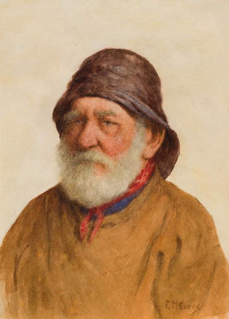Detail of Old Fisherman by Frederick James McNamara Evans