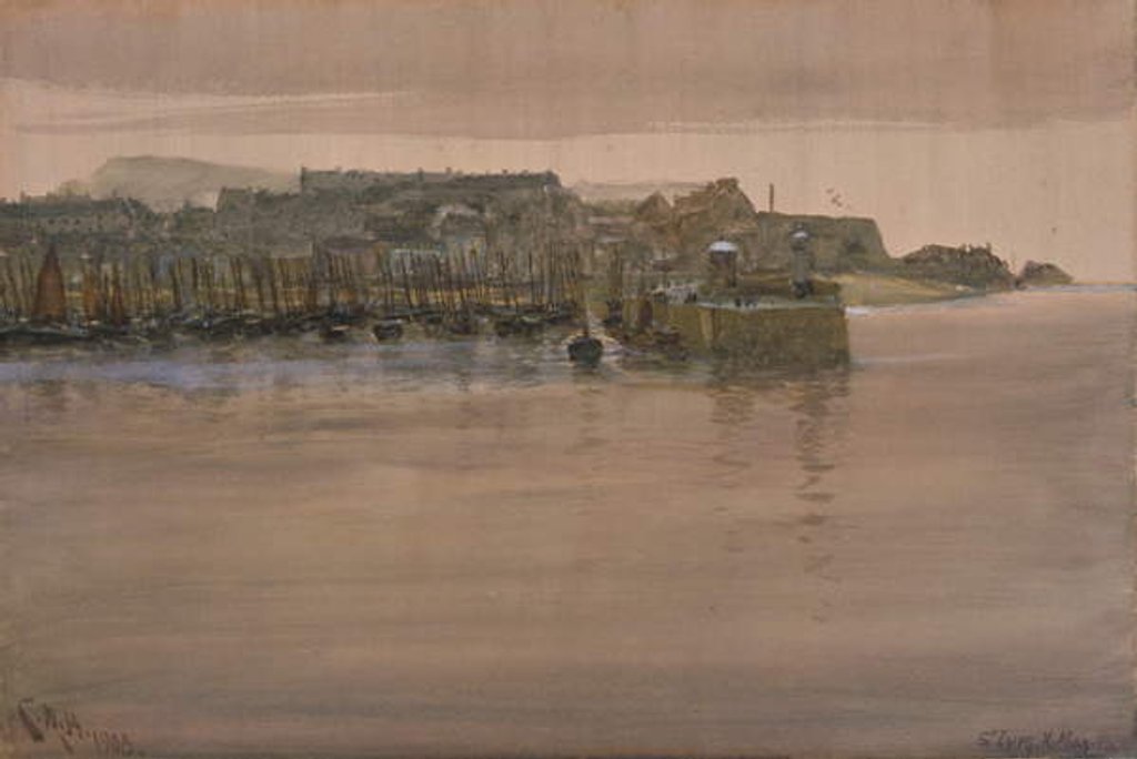 Detail of St Ives, Christmas Day, 1908 by Charles Napier Hemy