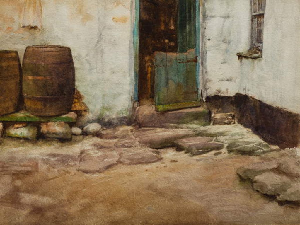 Detail of The Courtyard by Walter Langley