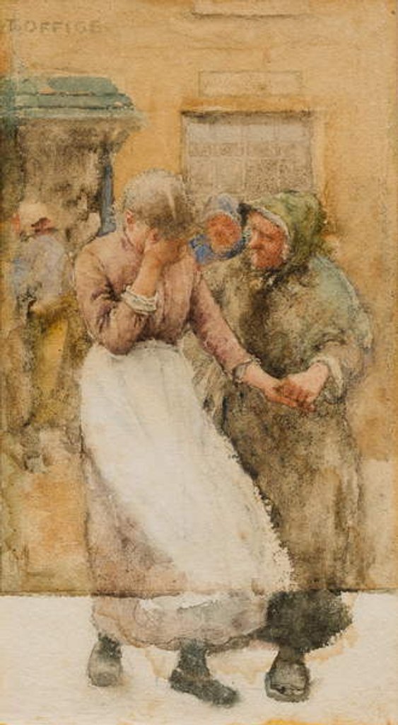 Detail of Study for 'Among the Missing', c.1894 by Walter Langley