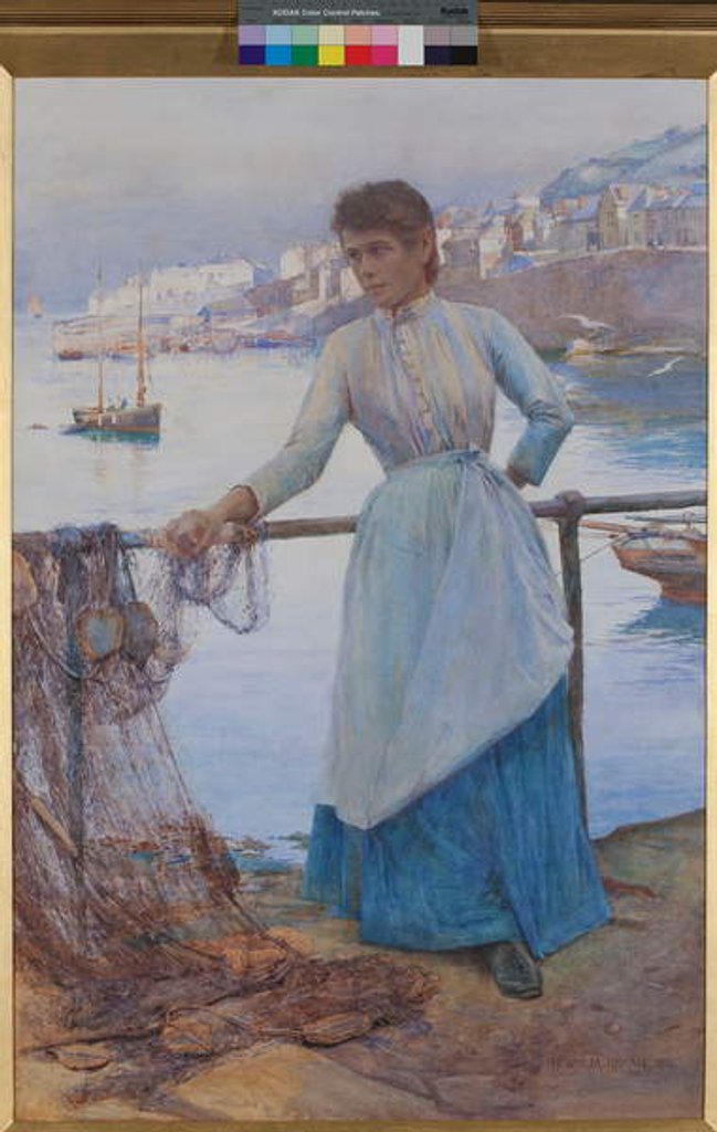 Detail of Girl in Blue, 1891 by Henry Meynell Rheam