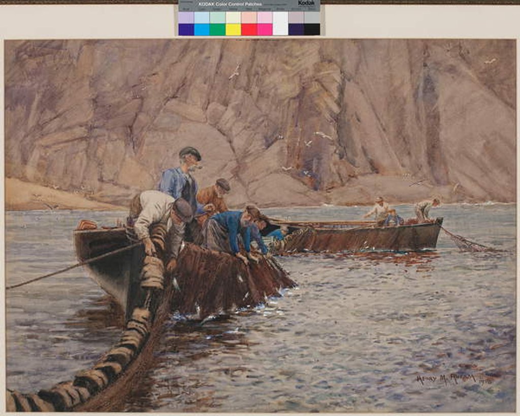 Detail of Seine Fishing, 1913 by Henry Meynell Rheam