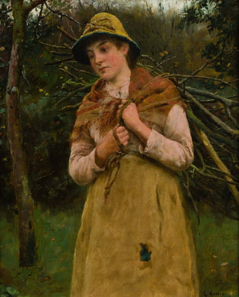 Detail of Gathering Sticks by Edwin Harris