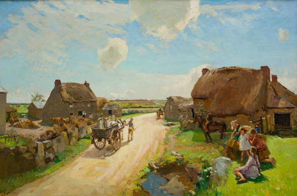 Detail of The Milk Cart, c.1920 by Frank Gascoigne Heath