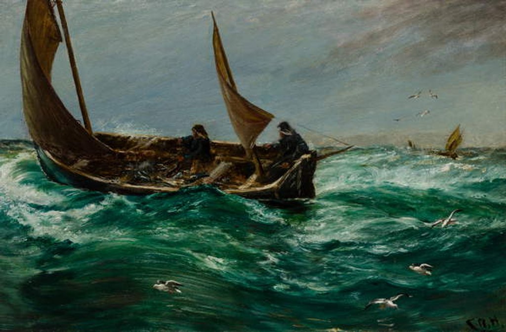 Detail of Fisherman on the Way Home by Charles Napier Hemy