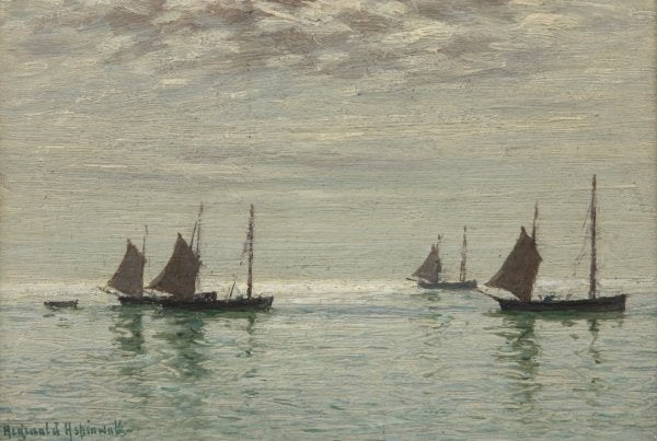Detail of Home on the Morning Tide, c.1886 by Reginald Aspinwall