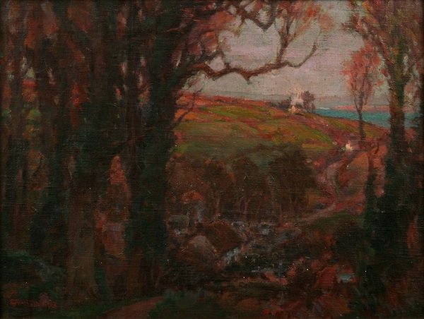 Detail of Departing Day, Cornwall by Garstin Cox