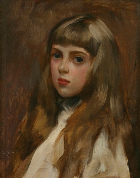 Detail of Portrait of Marjorie Armstrong, c.1895 by John da Costa