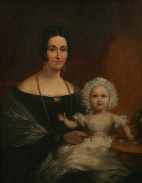 Detail of Mrs John Batten and Child by Richard Thomas Pentreath