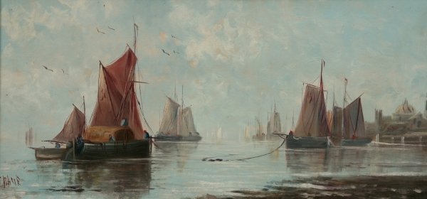 Detail of Fishing Boats by J. Racie
