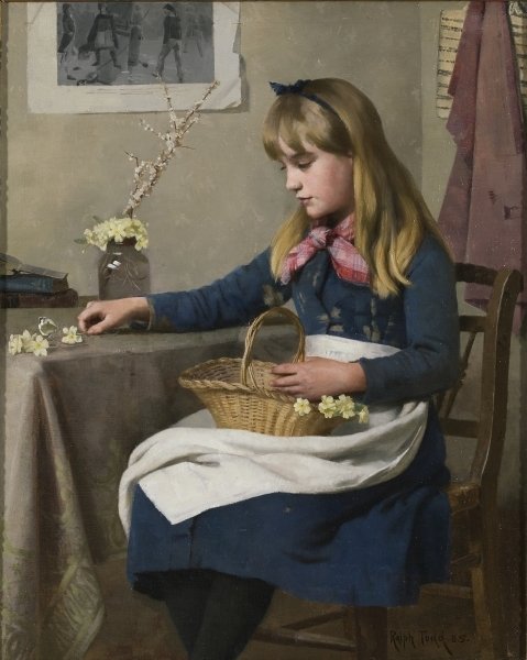 Detail of Primrose Day, 1885 by Ralph Todd