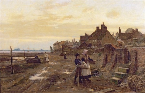 Detail of Bosham Harbour at Low Tide, 1901 by William Teulon Blandford Fletcher
