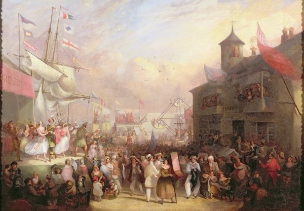 Detail of Quay Fair, 1850 by John Grenfell Moyle