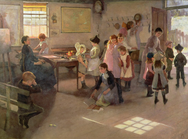 Detail of School is Out, 1889 by Elizabeth Adela Stanhope Forbes