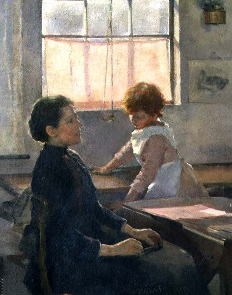 Detail of School is Out, 1889 by Elizabeth Adela Stanhope Forbes