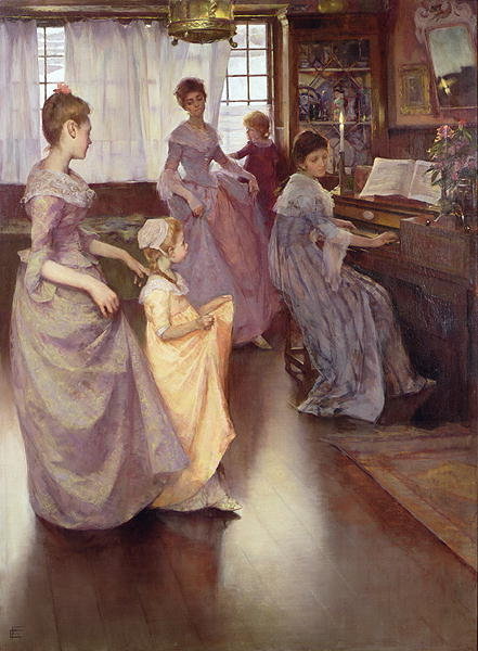 Detail of The Minuet, 1892 by Elizabeth Adela Stanhope Forbes