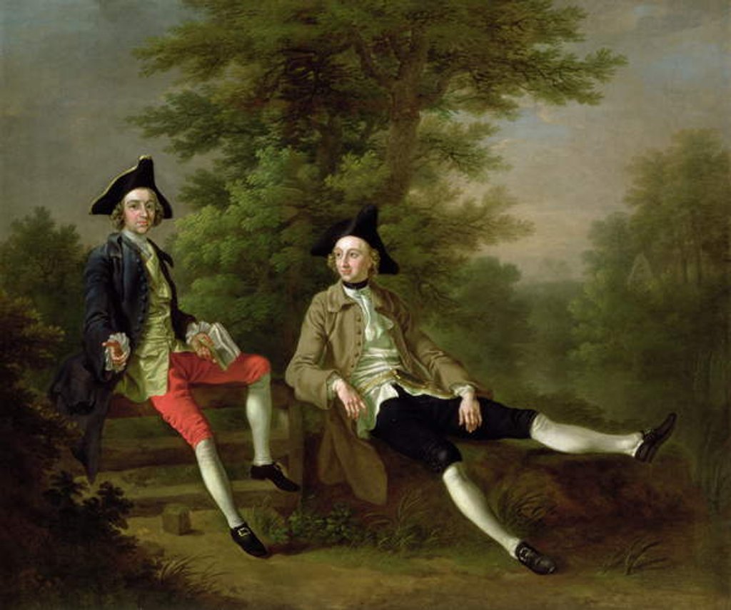 Detail of Portrait of David Garrick and William Windham of Felbrigg c.1745 by Francis Hayman