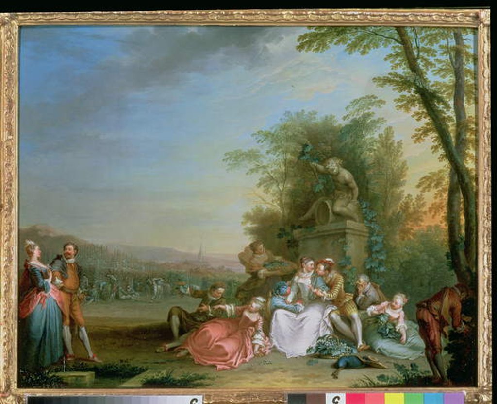 Detail of The Grape Harvest, c.1750 by Sebastien II Le Clerc