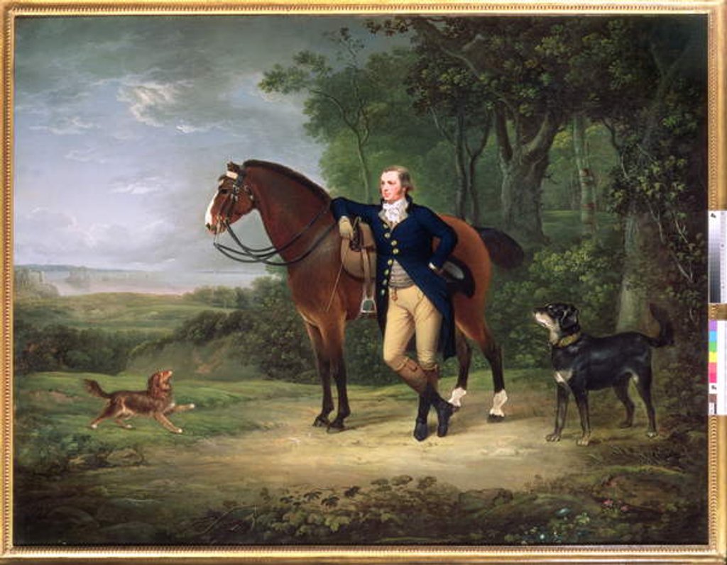 Detail of Portrait of a Gentleman, probably George Hay, 7th Marquess of Tweeddale, c.1790 by Alexander Nasmyth