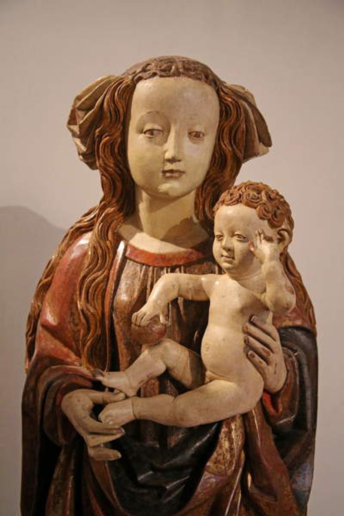 Detail of Virgin and Child, of Swabian origin by Italian School